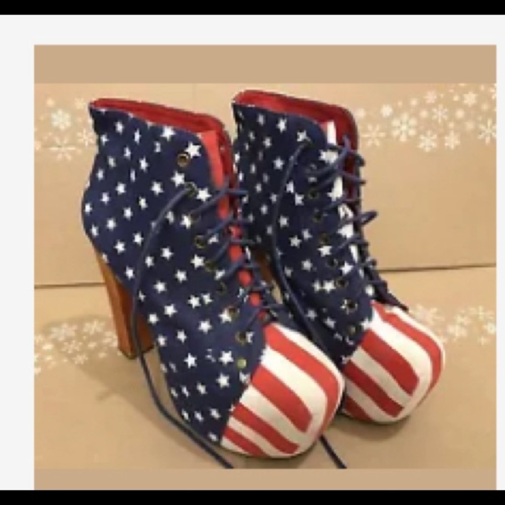 Jeffrey Campbell  American flag heel